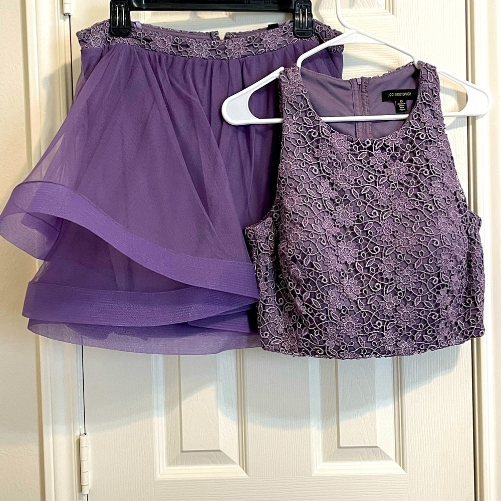 Short 2 Piece Dress  Poofy Tulle Skirt